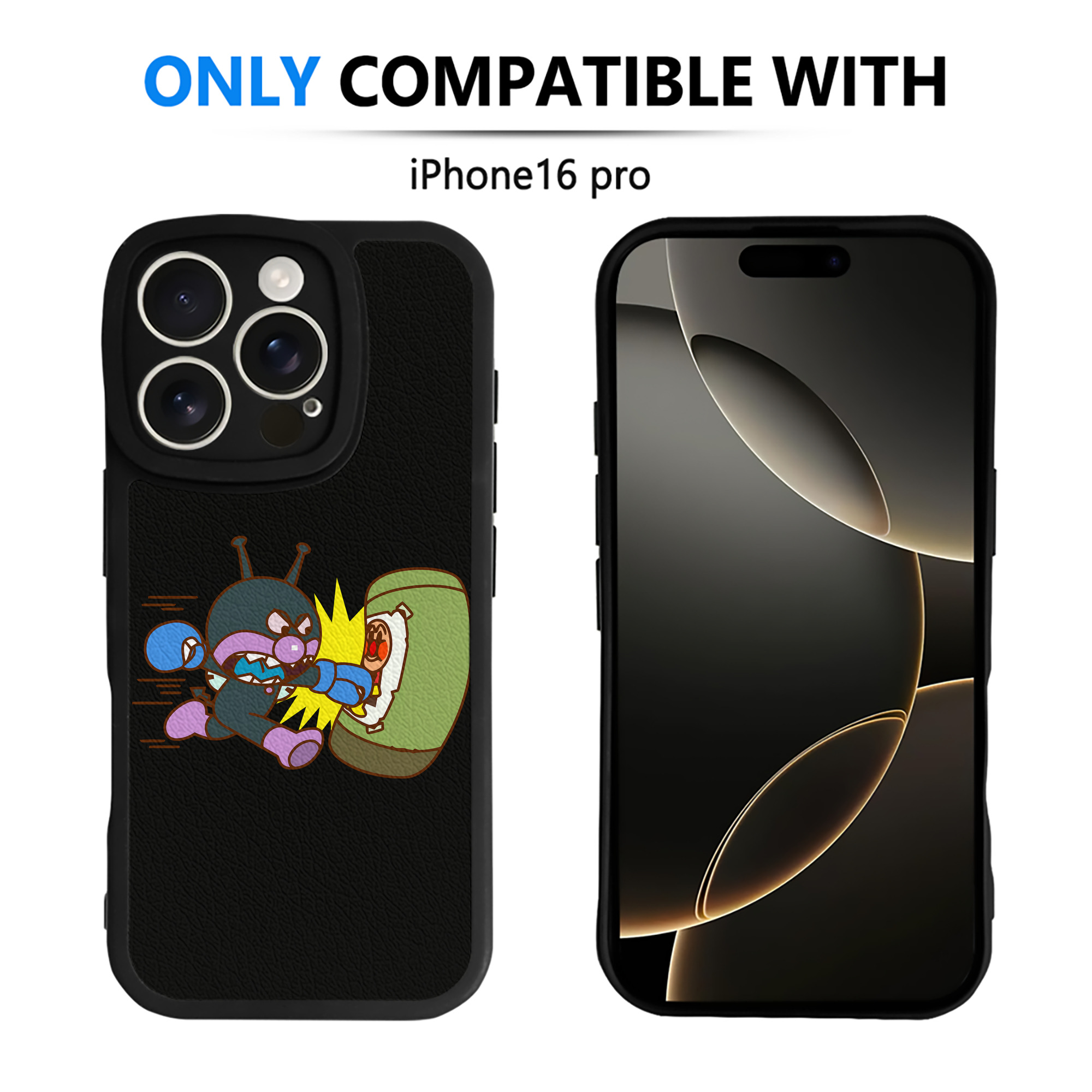 （画像用） アンパンマン Anpanman 【iPhone 16シリーズ対応】シリコンスマホケース（レザー調） 材質：シリコン